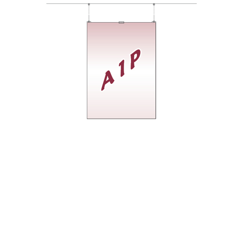 Top hanging A1P acrylic poster holder